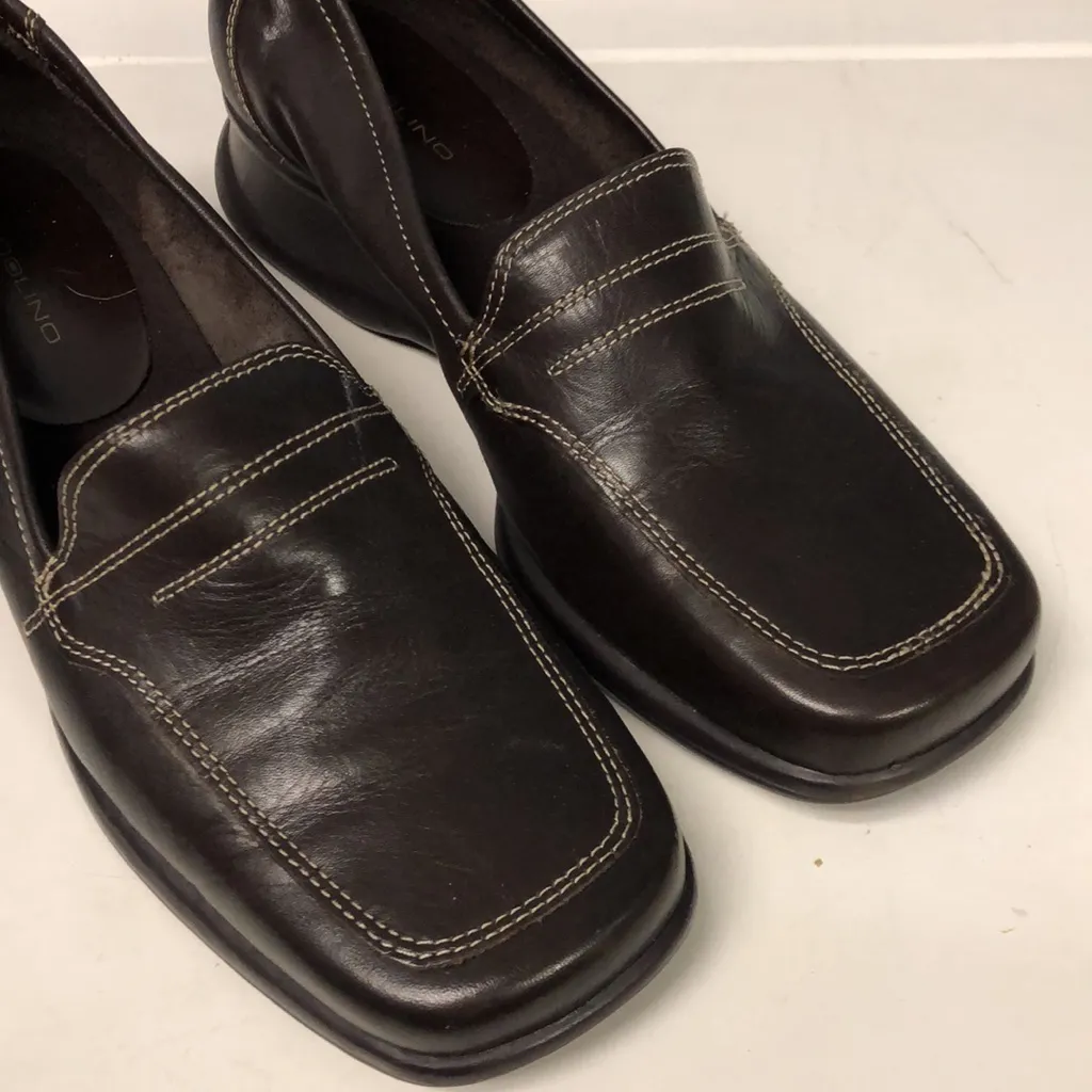 Bandolino Motivate Roasted chestnut leather wedge loafers women’s size‎ 8 - Image 2