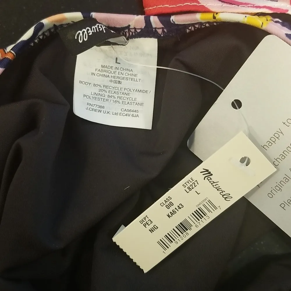 💕MADEWELL💕 Second Wave Crisscross One-Piece Swimsuit ~ Wildflower Garden L NWT - Image 14