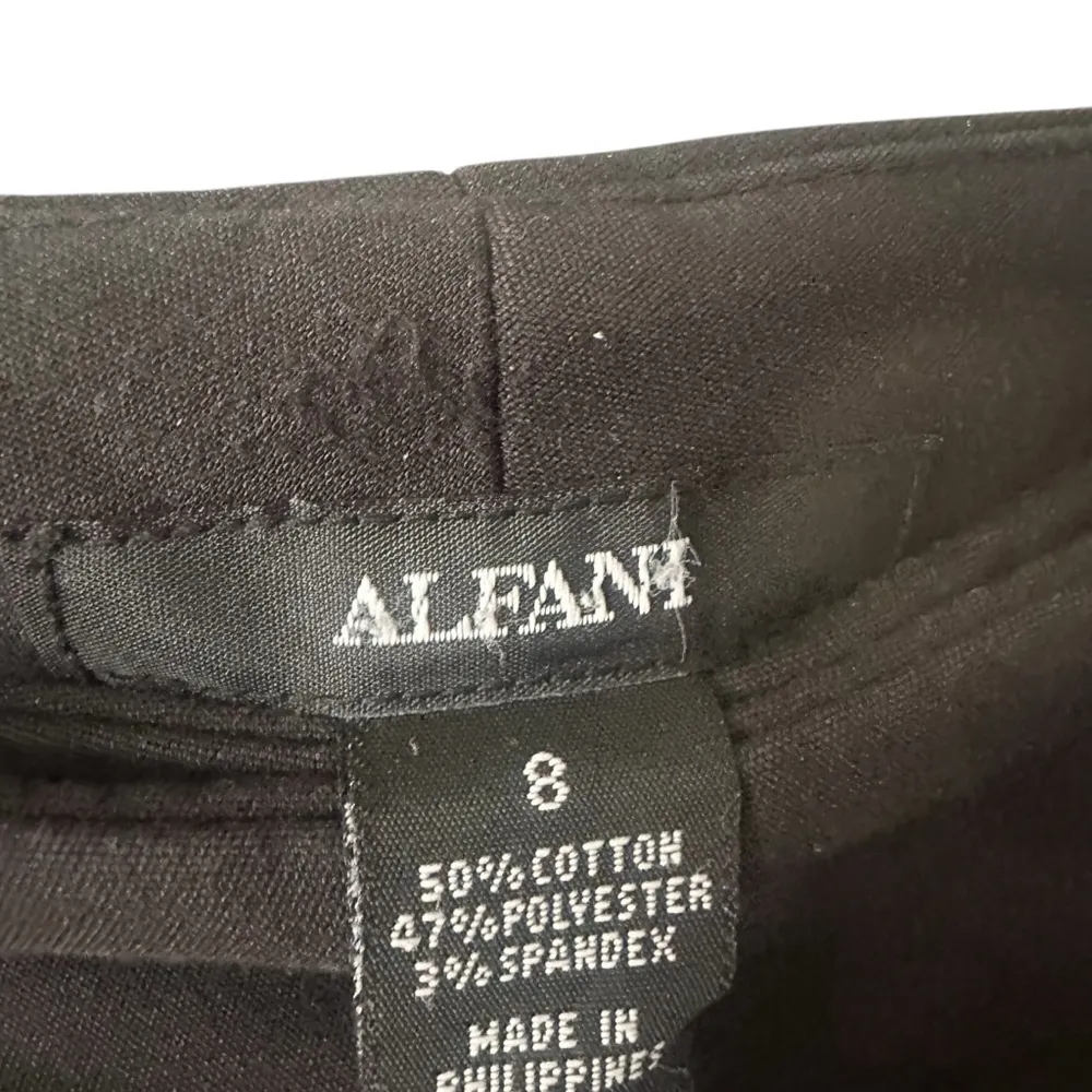 Alfani Black Stretch Ankle Pants Women’s 8 Zip Pocket Slim Work Trousers - Image 3