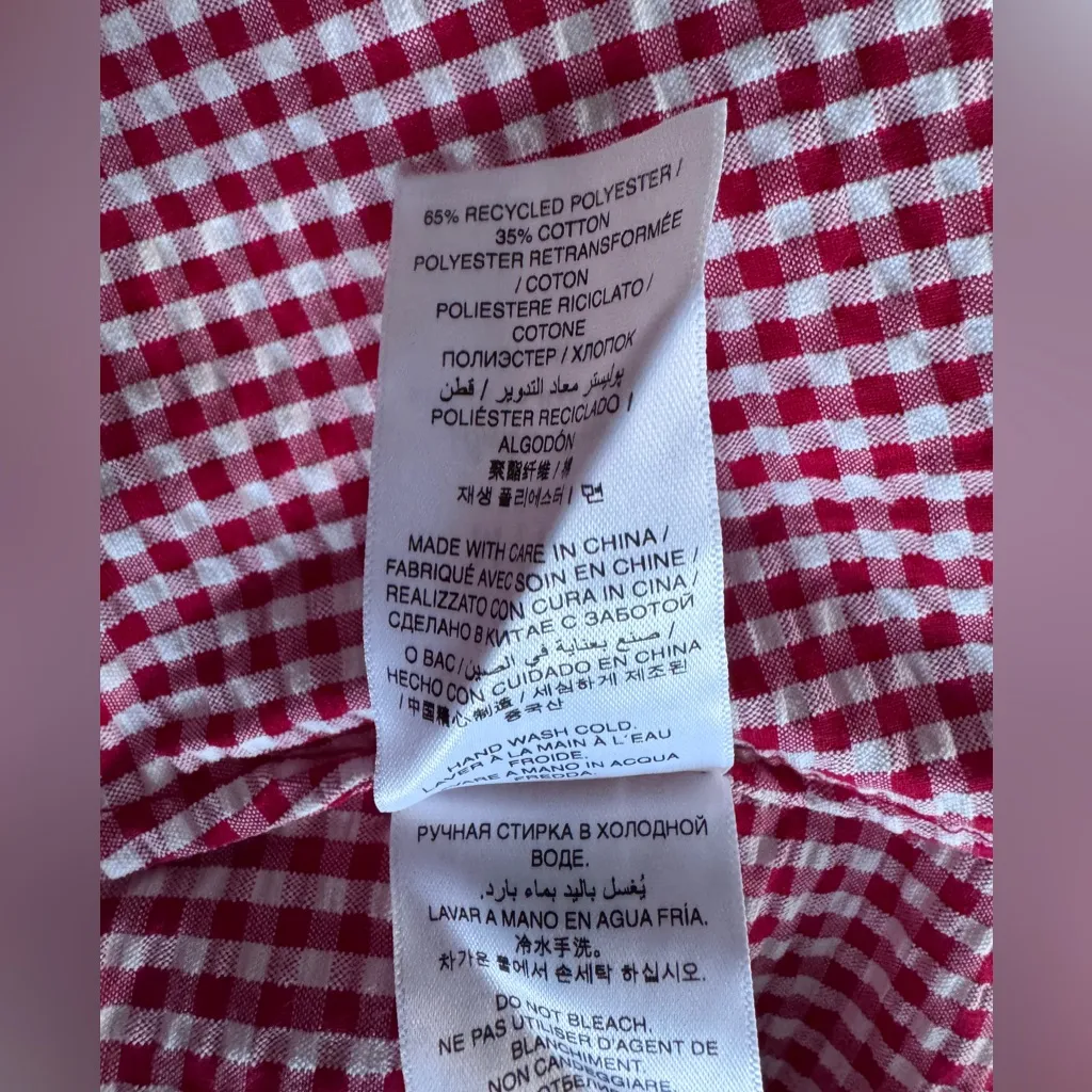 Doen NWT Belline Cotton Bow Midi Maxi Dress Rouge La Maddalena Gingham Red Sz M Pink Size M - Image 10