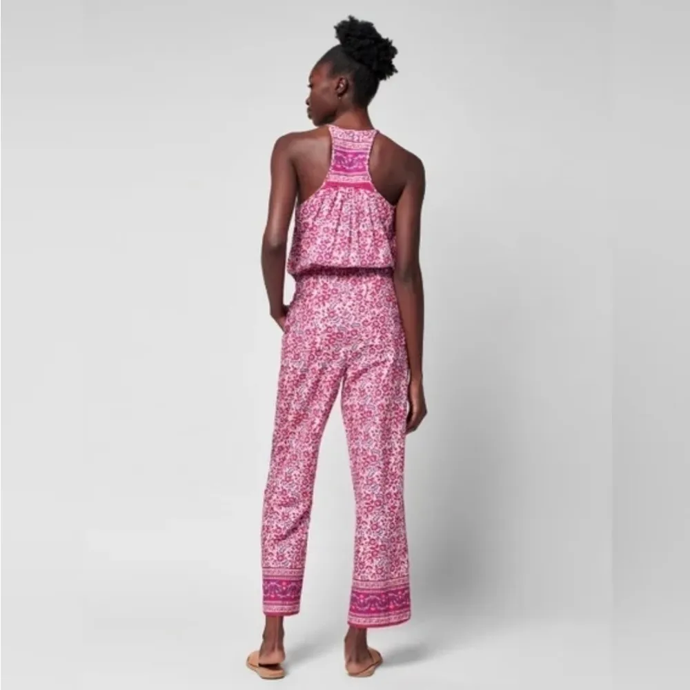 NWT Faherty Adella Jumpsuit in Sun Up Block Print Size Small - Image 5