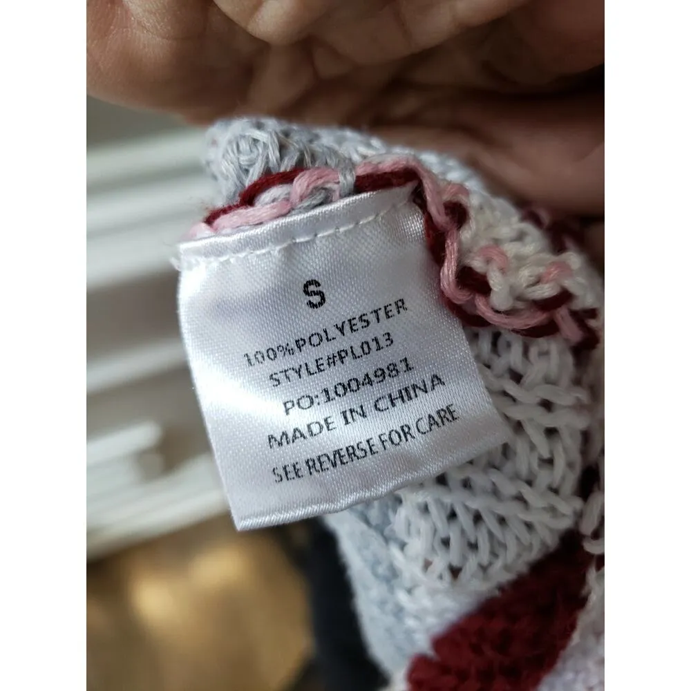 Pink Lily Sweater Women Small Multicolor Crew Neck Long Sleeves Stretched - Image 9