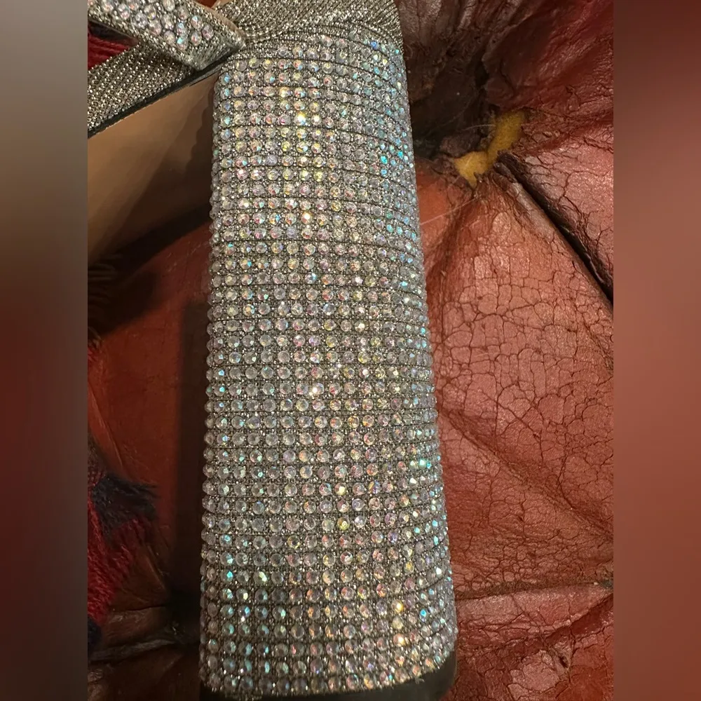 NWOT MIX No. 9.5 rhinestone crystal platform heels shoes with ankle strap - Image 8