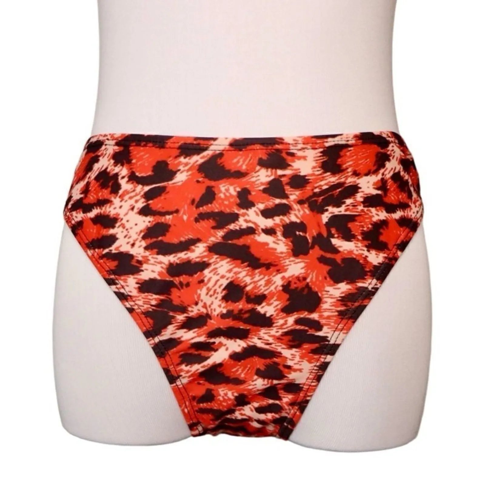 Bobbie Brooks Cheetah Animal Print 2pc Tankini Swimsuit MEDIUM Beach‎ Vacation Orange - Image 5