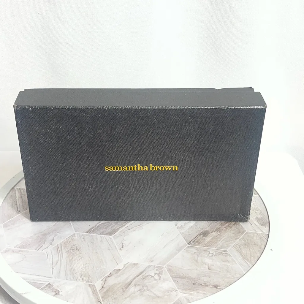 Samantha Brown Purple Travel Wallet Organizer Clutch Faux Leather Trim - Image 7