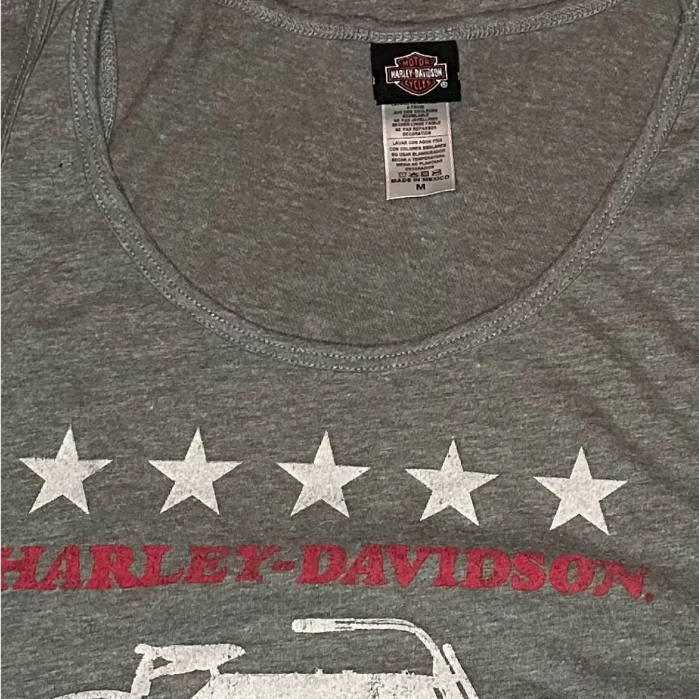 Harley Davidson American Legend Line Wolf Spokane WA Gray Womens Large Tank Size M - Image 6