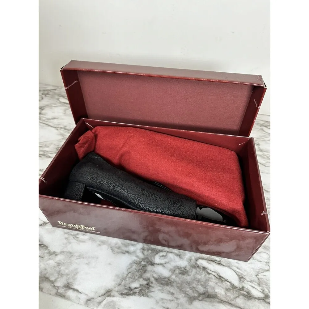 BeautiFeel Meryl Cap Toe Suede + Leather High Heels Pumps NEW Black Size EU41 - Image 5