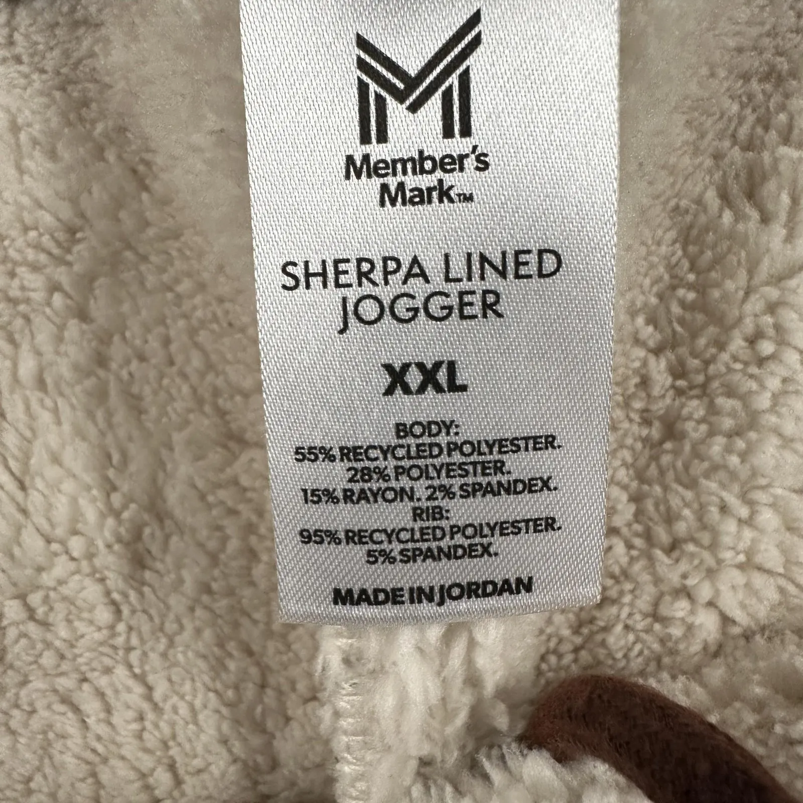 Members Mark Sherpa Lined Jogger Pants Womens XXL Brown Cinnamon Stick Fleece - Image 8