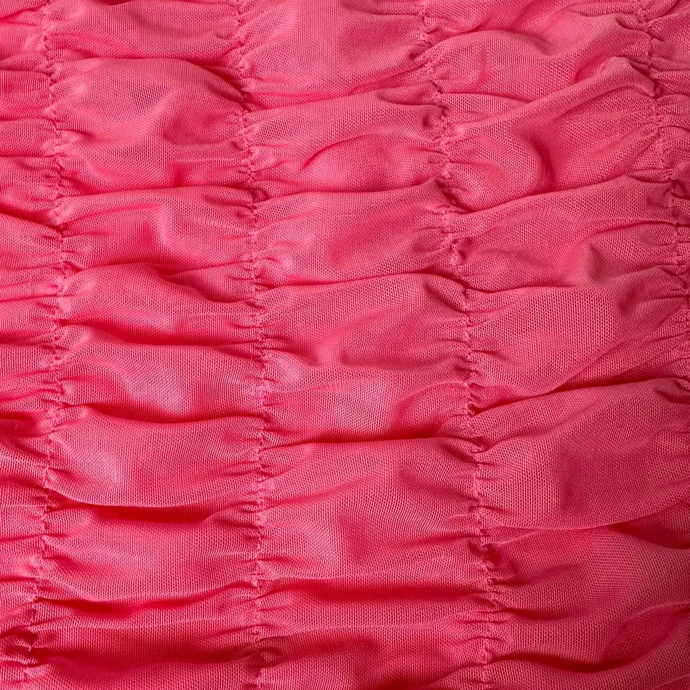 Top shop Ruched Mesh Tank Top in Pink NWT - Image 9