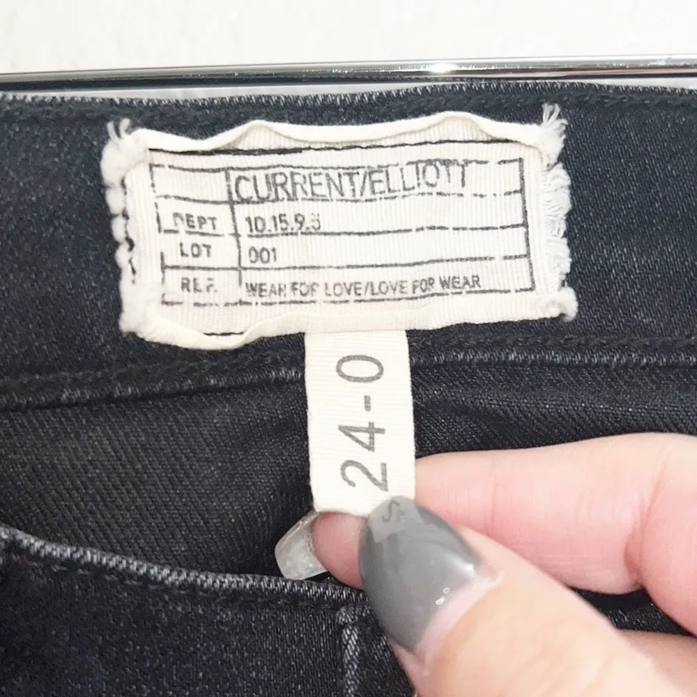 Current Elliott The Stiletto Black 80's Skinny Cropped At The Ankle Jean - Image 6