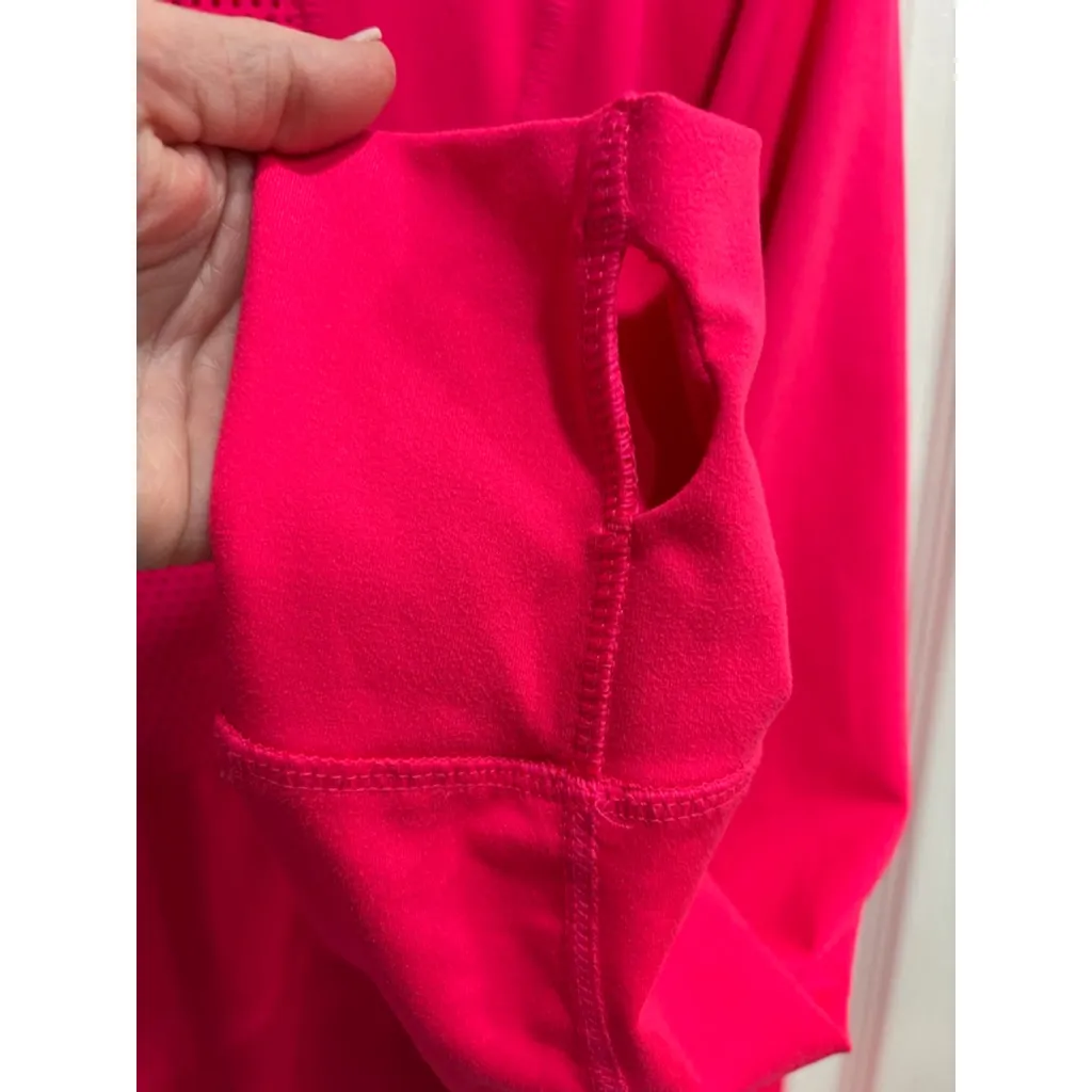 Tangerine Pink Full Zip Front Athletic Jacket, Woman’s size Large - Image 6