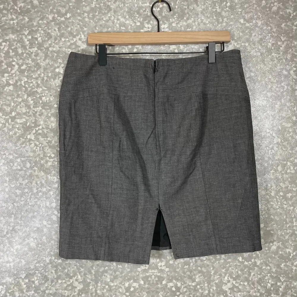 Express Women's Gray Corporate Short Pencil Skirt - Size 10 - Preppy, Straight - Image 6