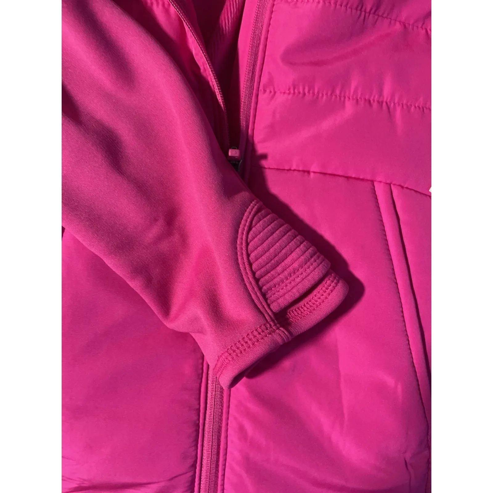 TEK GEAR  NEW ADAPTIVE MIXED MEDIA HOODED JACKET ZIP FRONT COAT WOMENS - Image 7