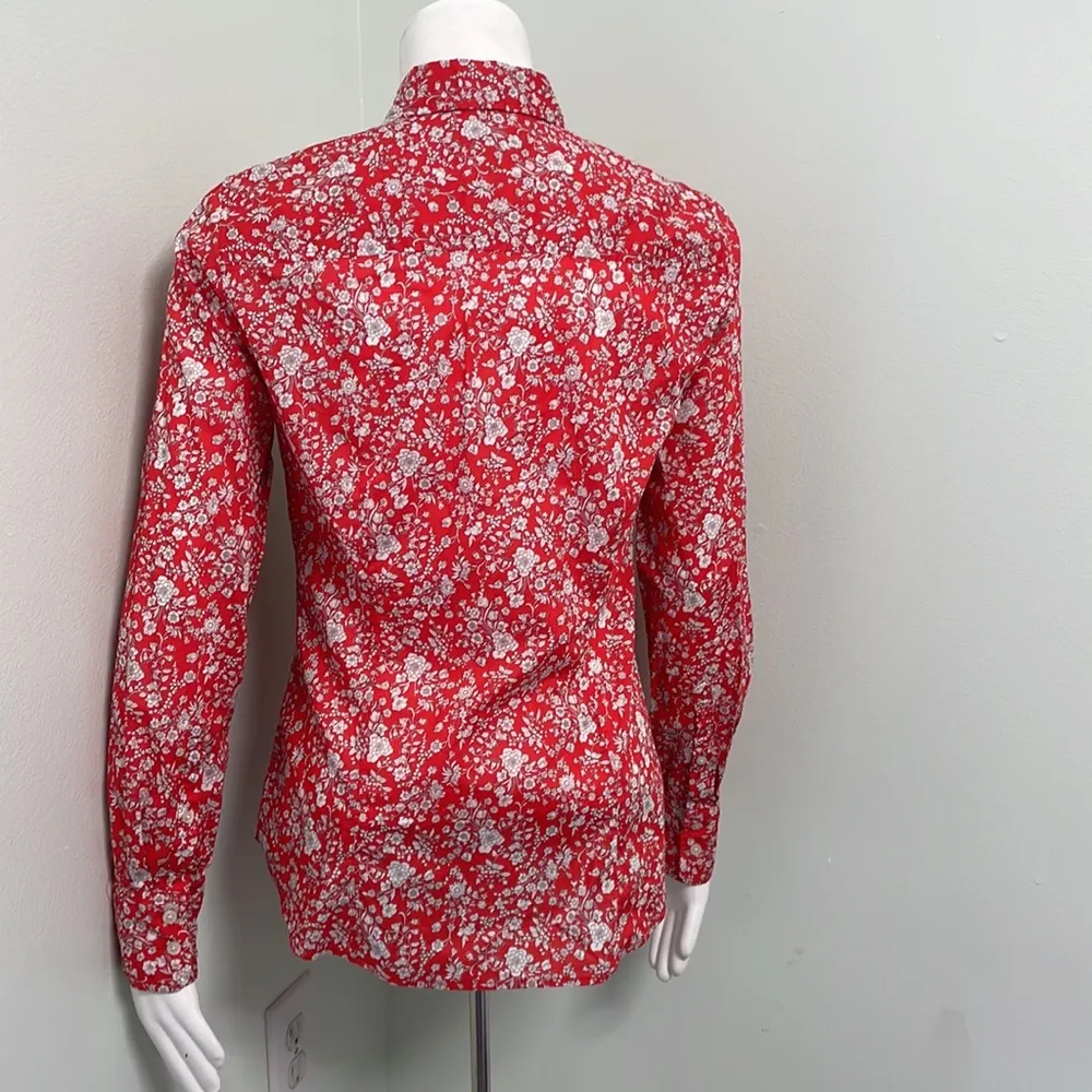 J. Crew Perfect Shirt Liberty London Summer Blooms Collection Floral Blouse 4 - Image 5