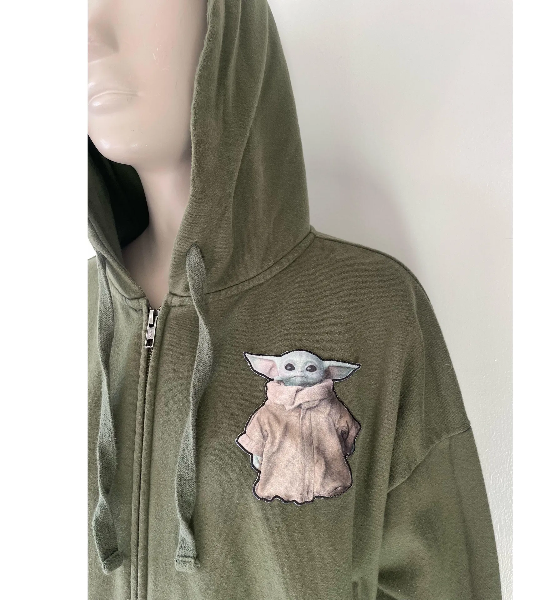 Green Baby Yoda Hooded Sweatshirt  - Image 3