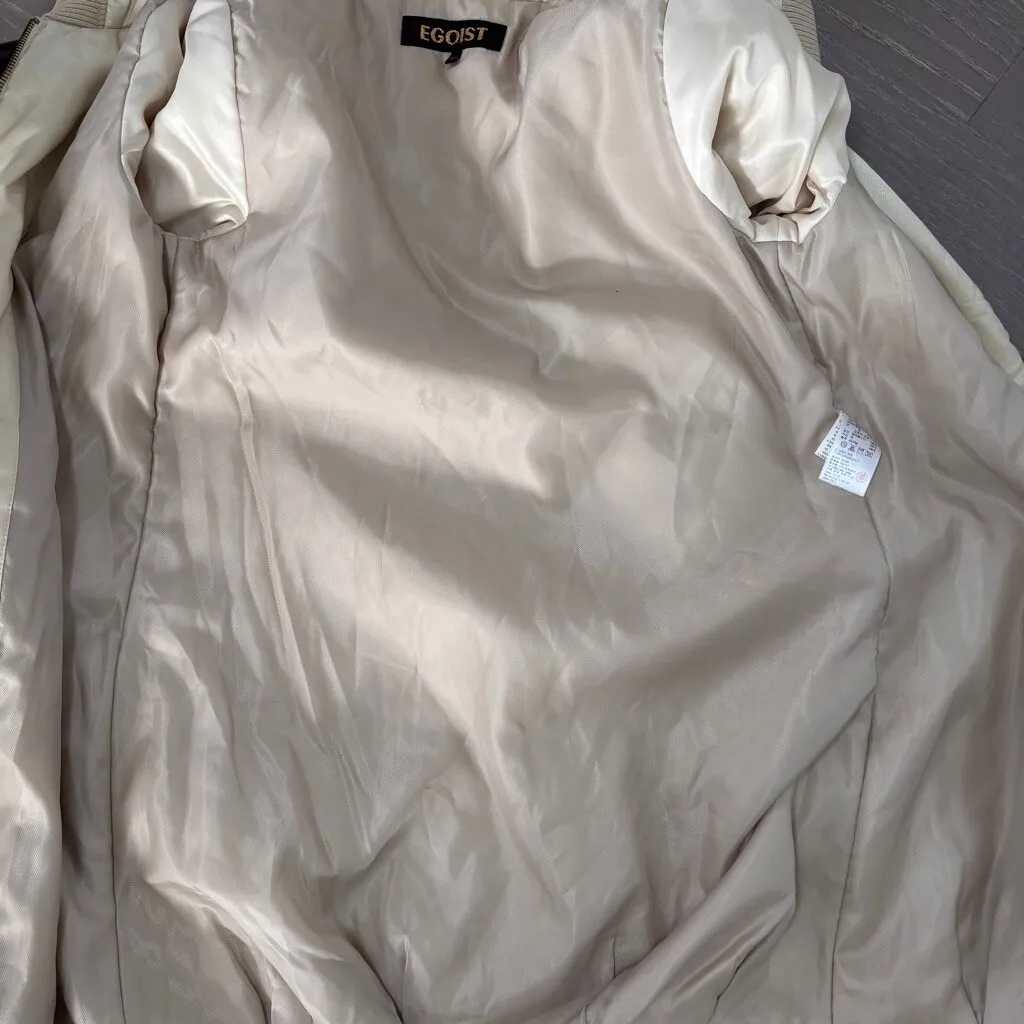 Egoist Japanese Parka Jacket Sz‎ S Champagne Maximalism Avant Garde Dopamine Gold - Image 7