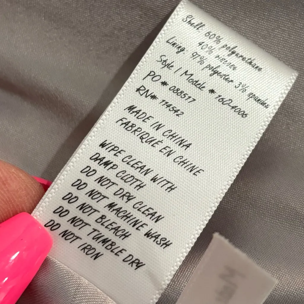 Blank NYC Light Gray Faux Leather Jacket - Image 14