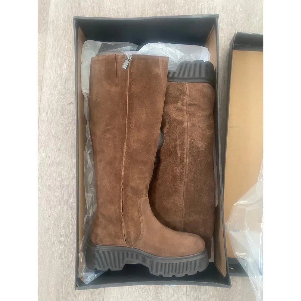 New Kenneth Cole Women's Marge Lug Heel Brown
Suede‎ Leather Tall Boots Size 7 Brown - Image 2