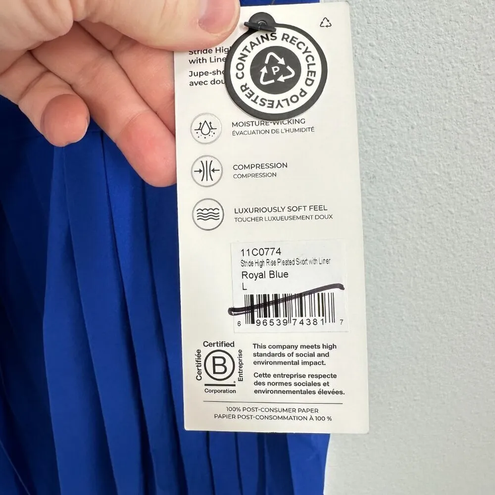 MPG Women's Size Large Royal Blue Pleated Mini Skort Tennis Pickleball‎ Golf NWT - Image 4