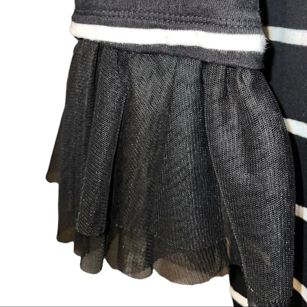 Beach lunch lounge adorable black dress with white striped design! Tulle… - Image 8