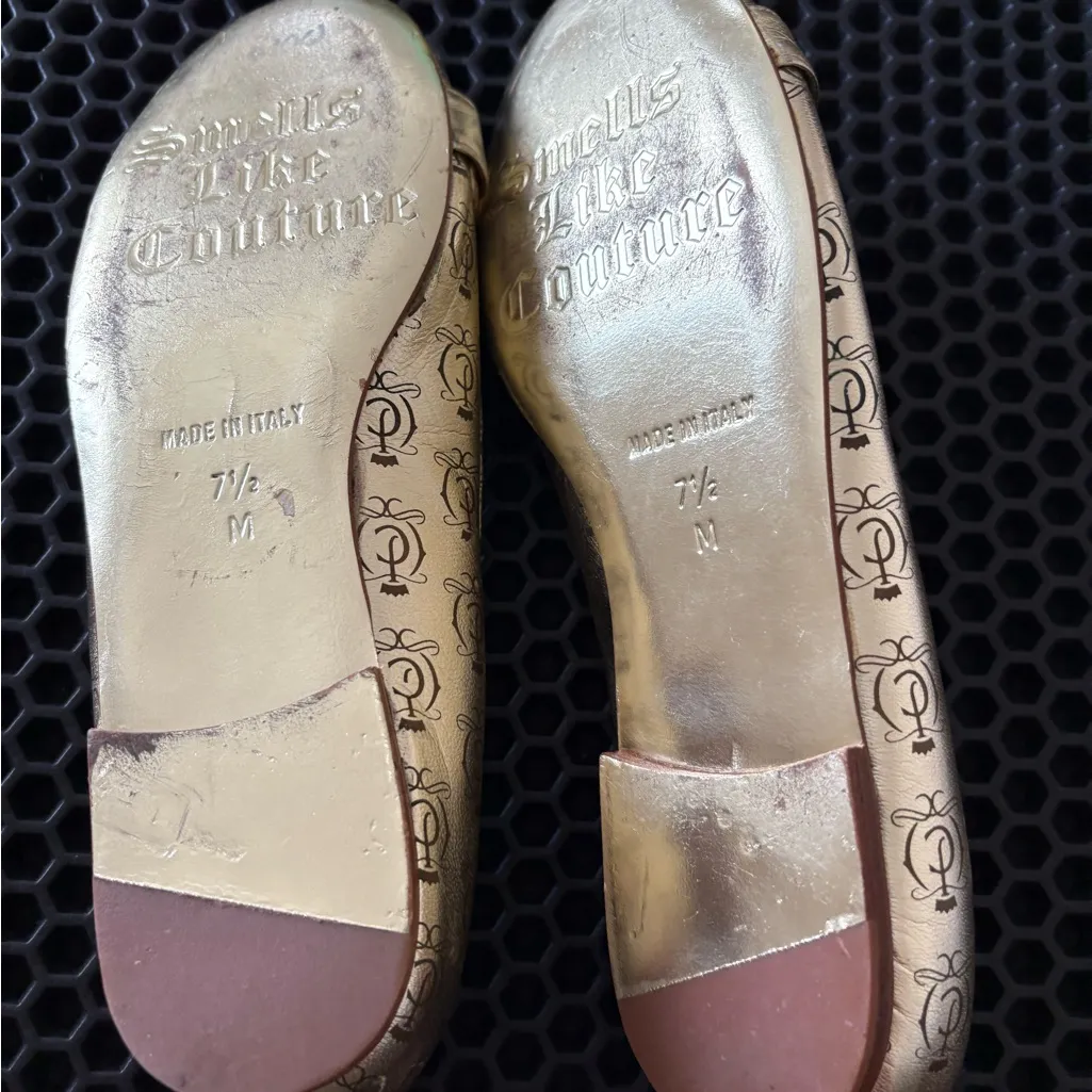 Juicy Couture Gold Chain Detail Flats - Image 6