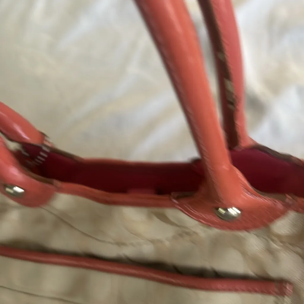 Coach Signature Floral Tote Bag Handbag - Image 11