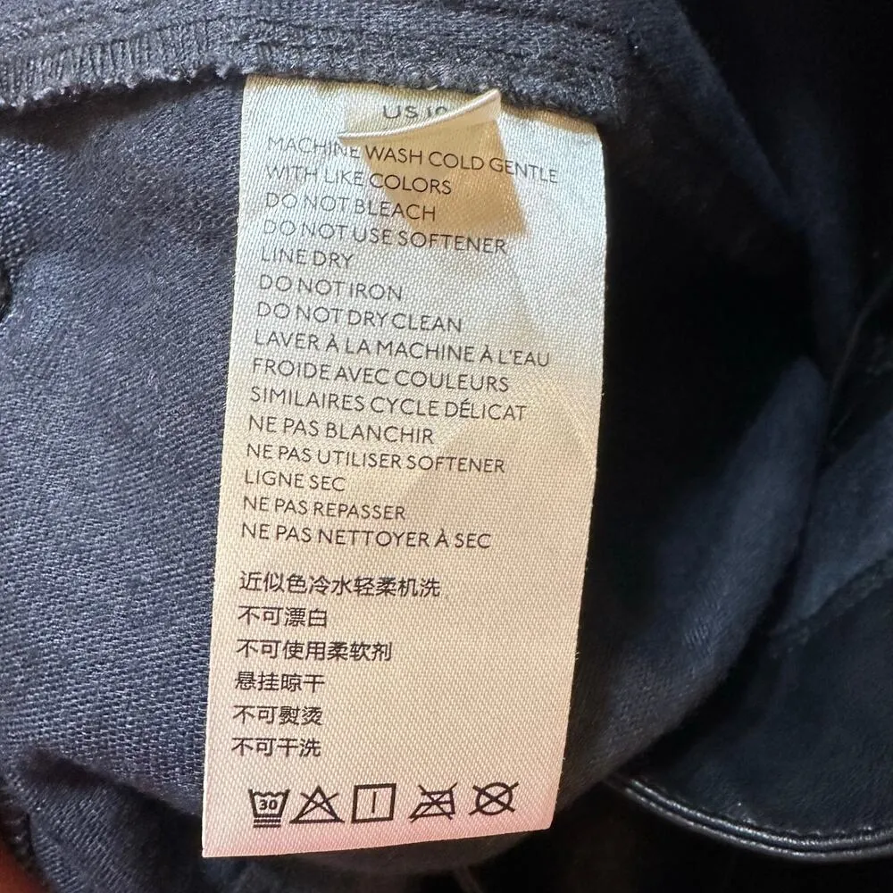 Free People Vegan Leather Pants sz 10 Black Leather Boot Cut Pants - Image 9