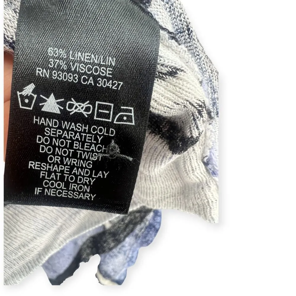 Nic + Zoe | 3X | Linen Open Knit Cardigan Sweater Abstract Print - Image 5