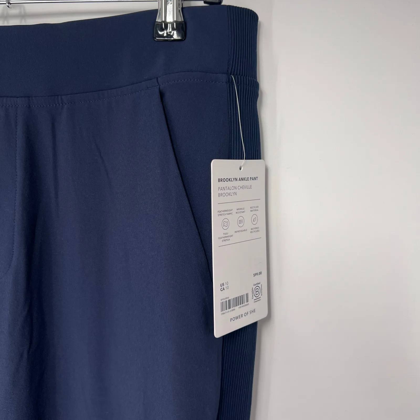 Athleta Brooklyn Ankle Pant Womens Size 10 - Navy - Image 4