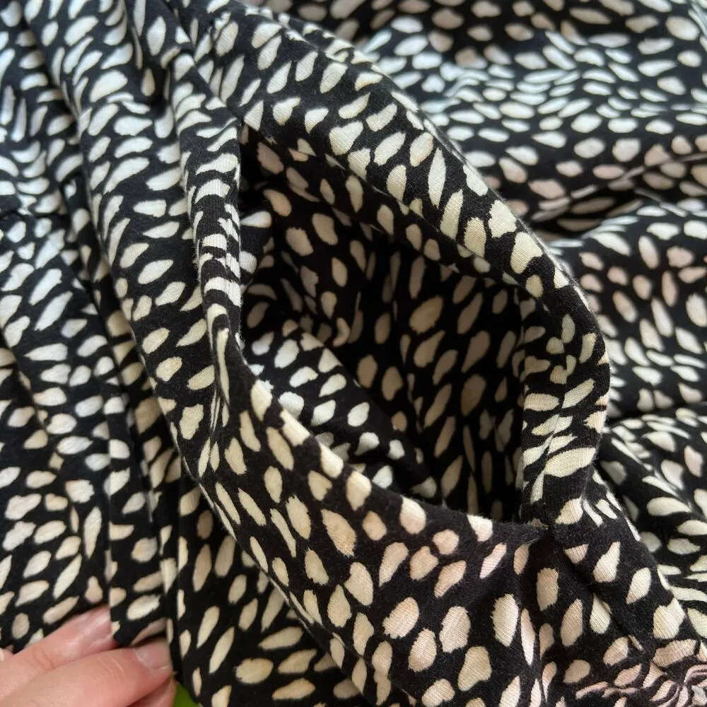 Old Navy Womens Sundress Animal Print Sleeveless Tiered Pockets Black White Med - Image 8