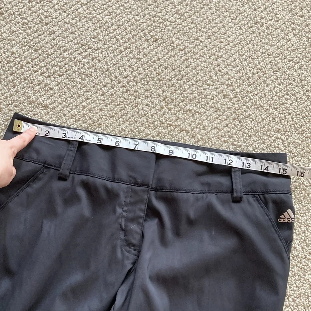 Adidas Adizero Cropped Activewear Pants Size 4 Dark Grey Lightweight Like New - Image 4