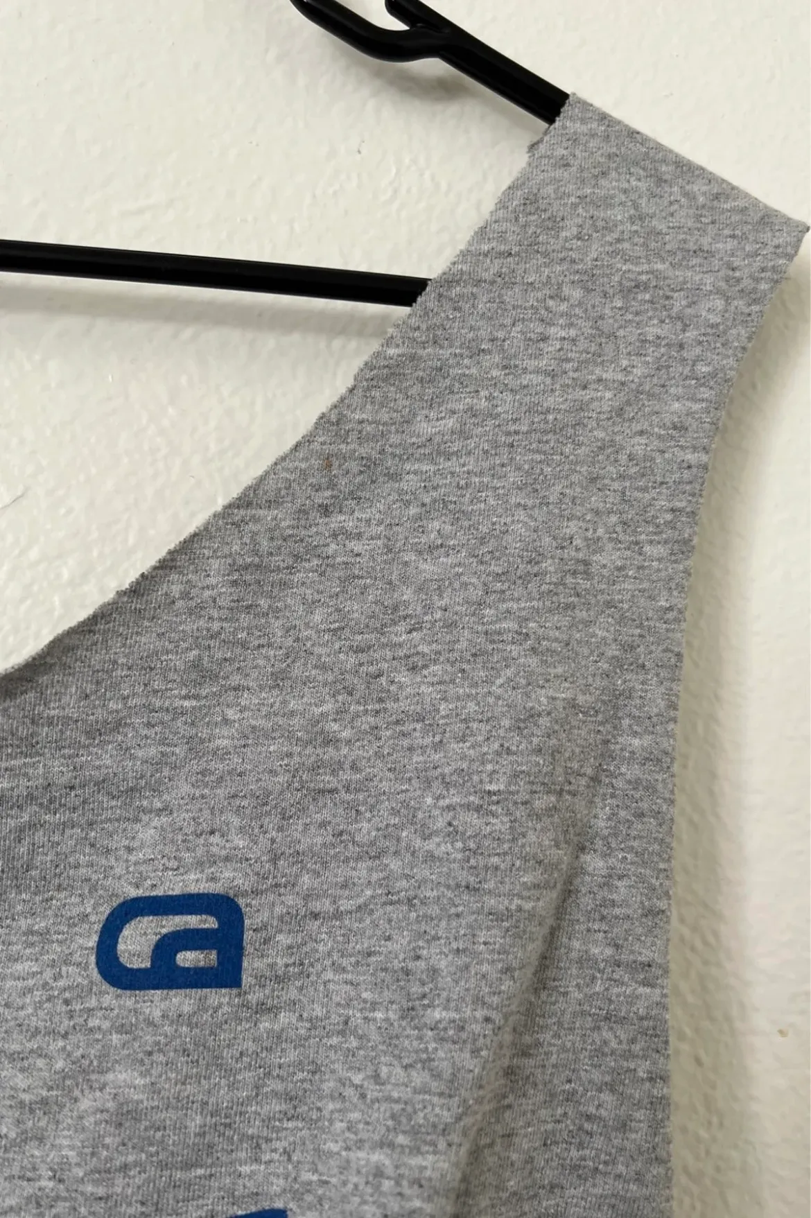 Heather Grey Tank Crop Top Gray - Image 9