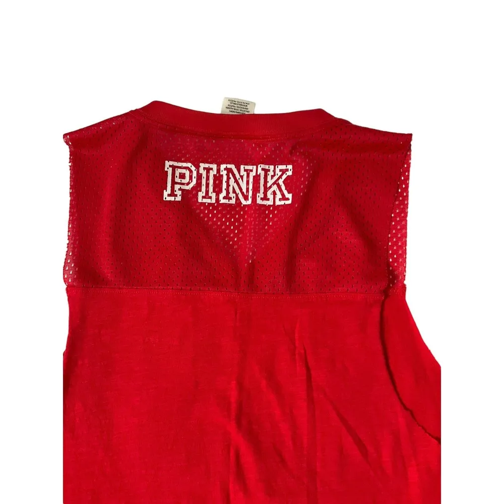 Victoria's Secret Pink University Buckeye Ohio Tank Top Shirt Gameday (36-27) - Image 4