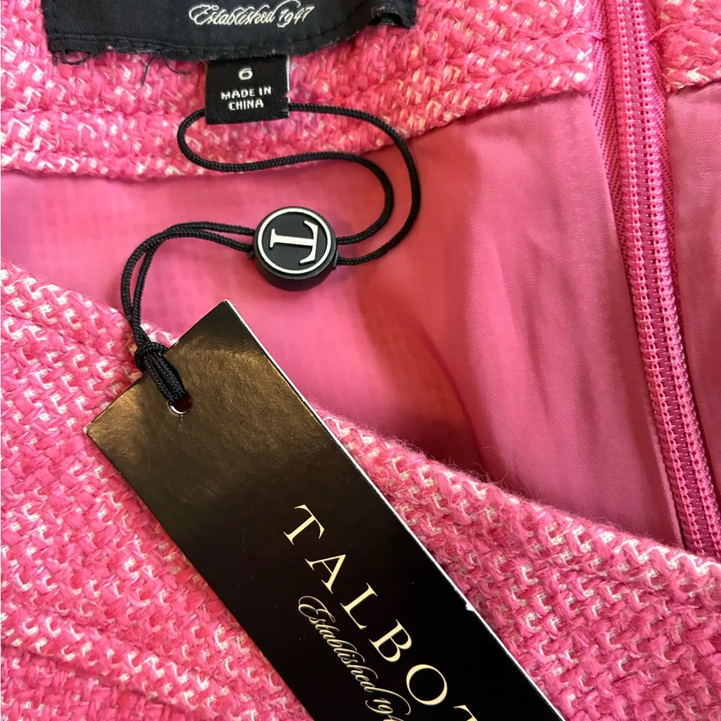 NWT Talbots Vibrant Pink Pencil Skirt - Image 8