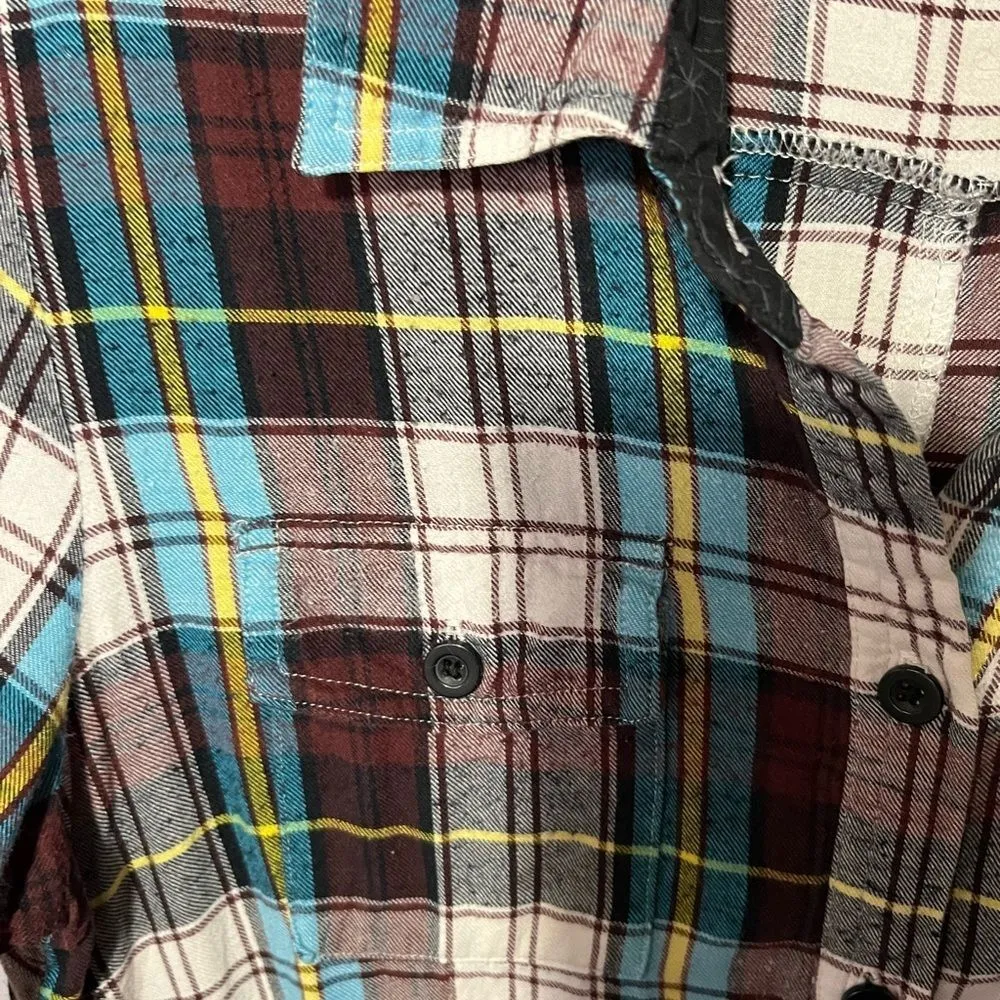 Hurley plaid mini dress tunic top - Image 6