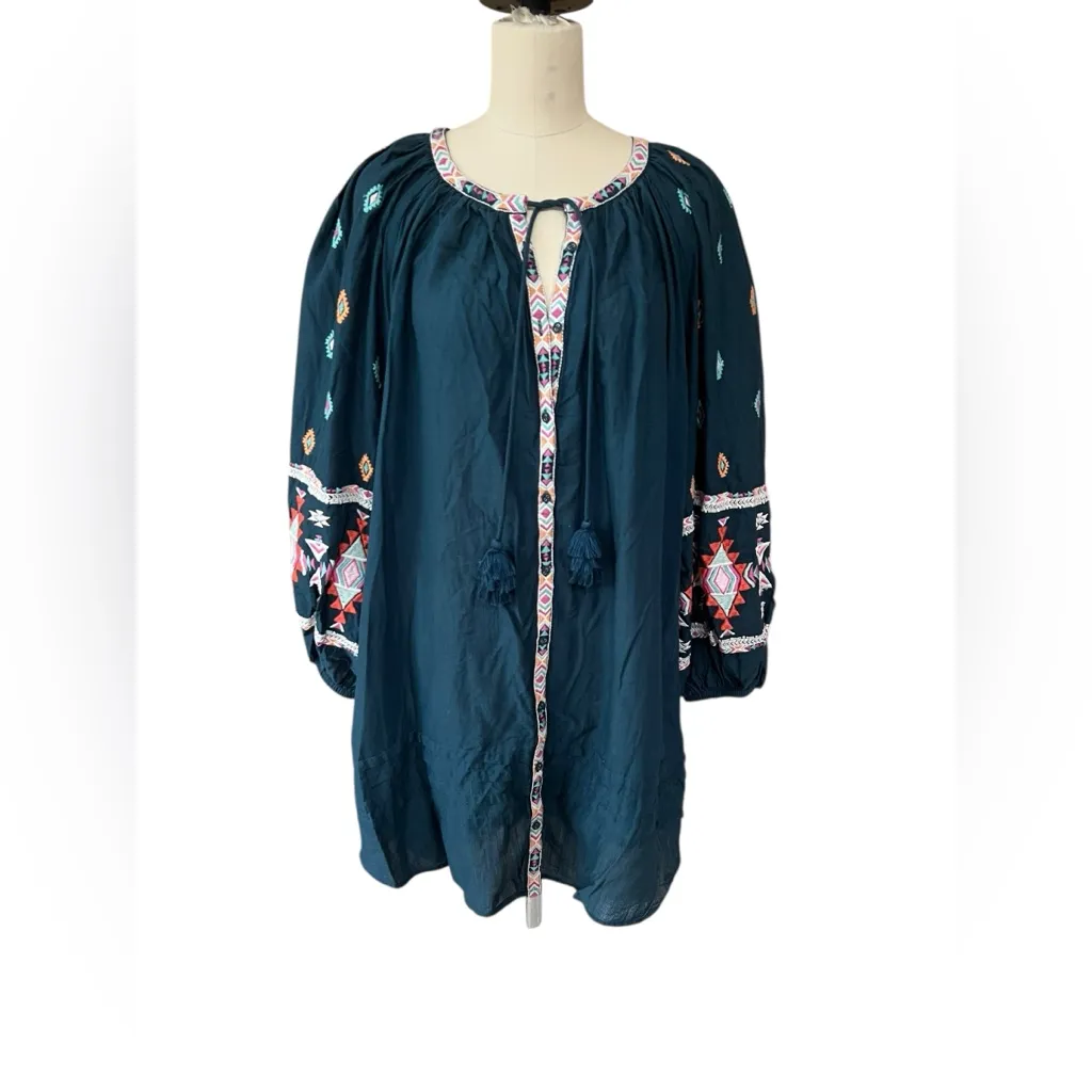Sundance cotton boho mini dress size‎ large - Image 2