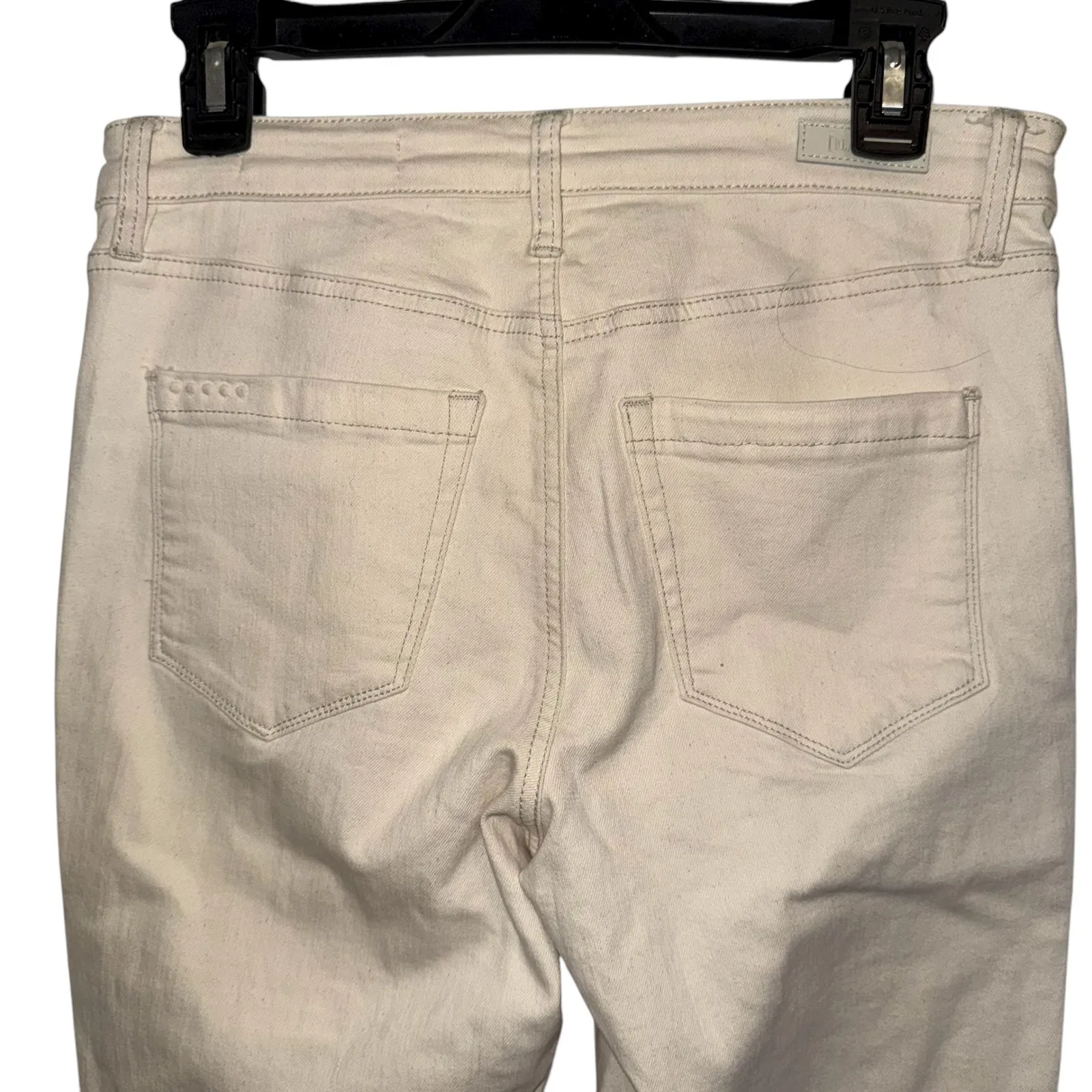 BLANKNYC Skinny Classique Lace Up Mid Rise Cream Skinny Jeans Size 28‎ Tan - Image 6