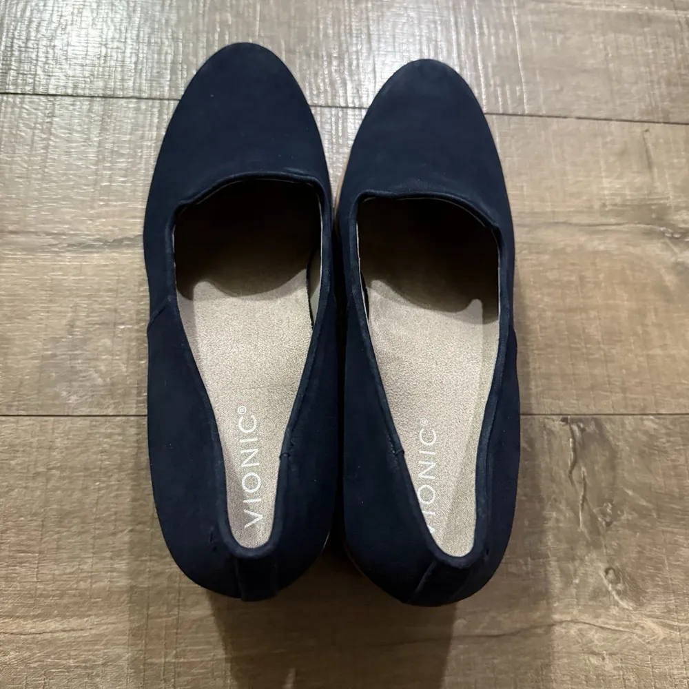 NWOB Vionic Water Repellent Wedges Willa Wedge Navy Woman’s Size 11 Career Comfy - Image 3