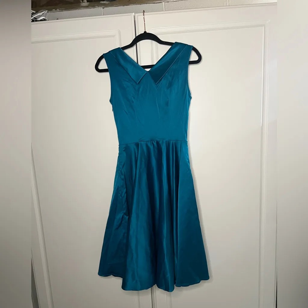 Candice Gwinn 50s Retro Pinup dress Blue Size XS - Image 8