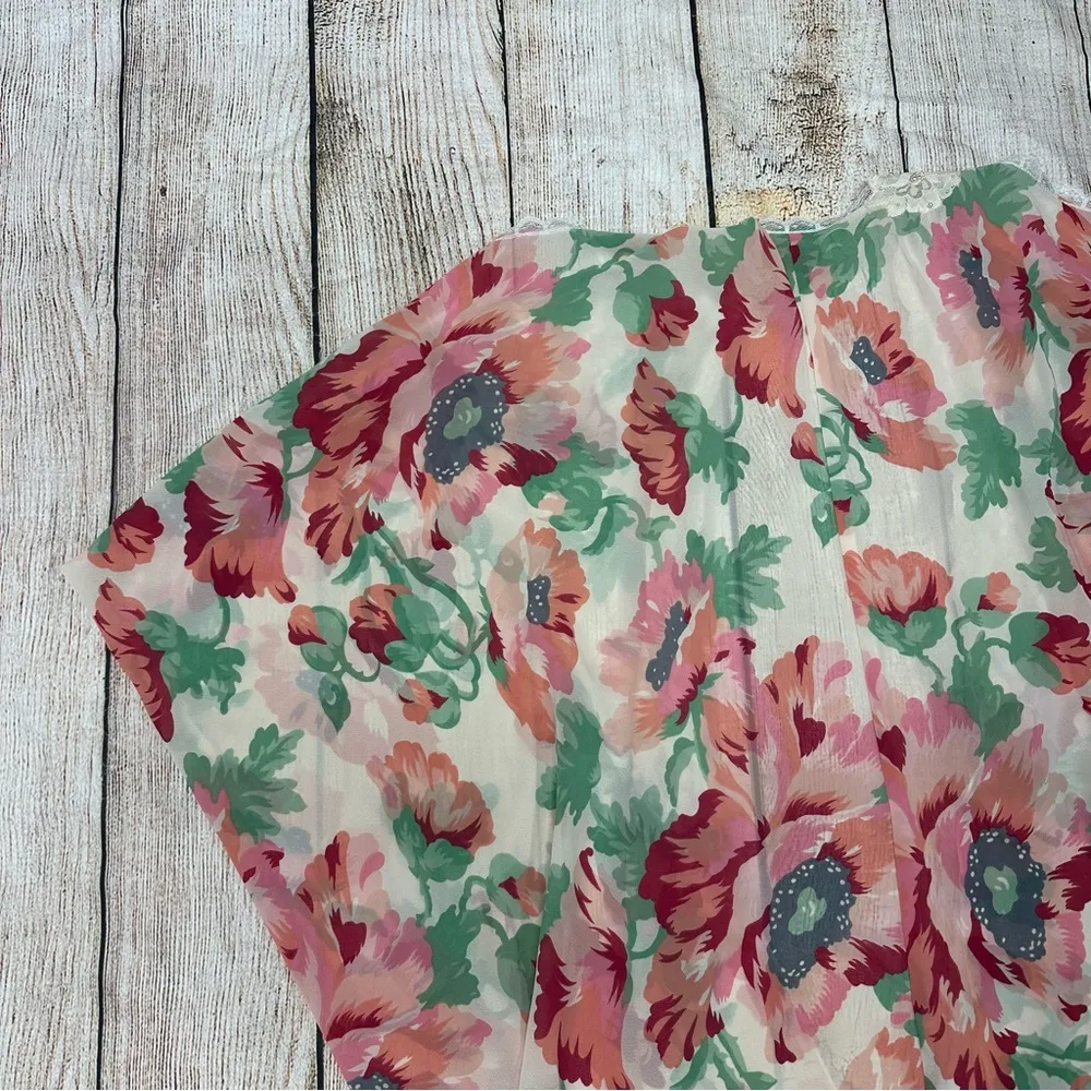 Victoria’s Secret vintage floral lace beaded kimono robe - Image 13