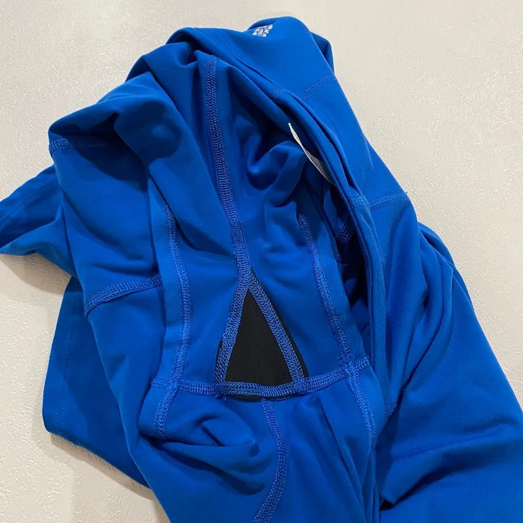 Free People Blue Flowy Skort Skirt Shorts XS Tie Waist Athletic Tennis Skort - Image 11