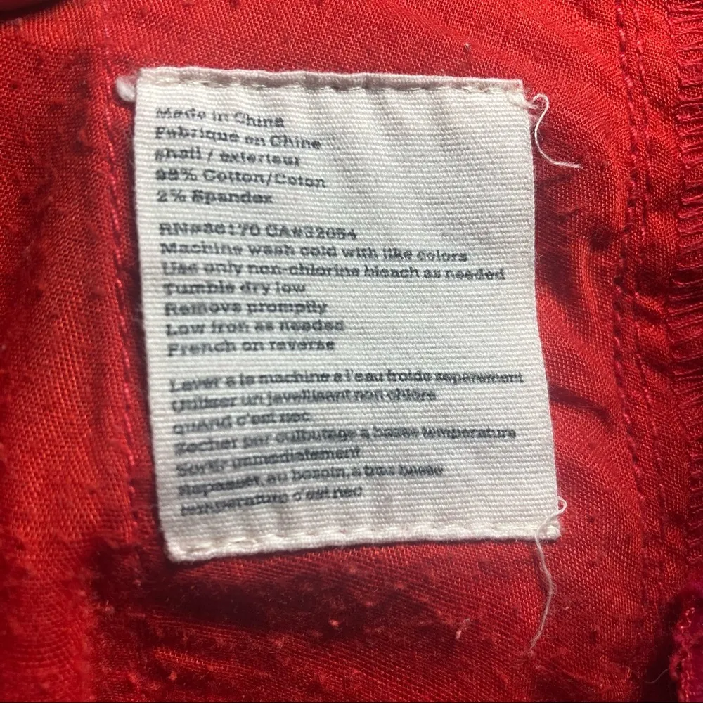 Red Zipper Silence + Noise High Waisted Jeggings Size 26 - Image 11