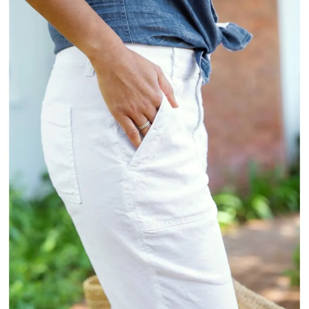 Frank and Eileen Jameson Utility Jogger White Linen Size 8 - Image 3