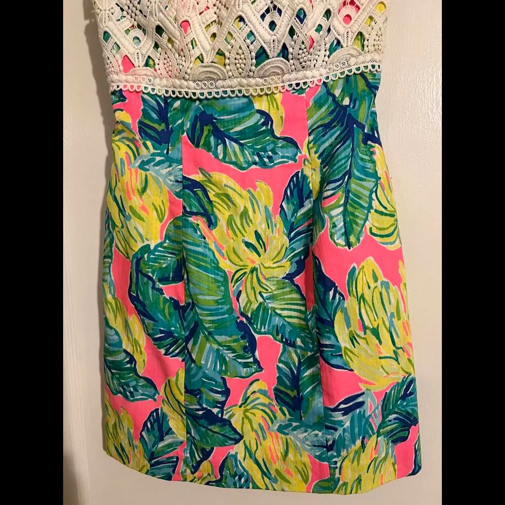Lilly Pulitzer Tropical Print Dress size 00 - Image 9