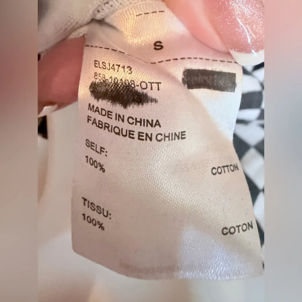 Elodie Cropped Psychedelic Mesmerizing Jacket Black & White Size Small - Image 4