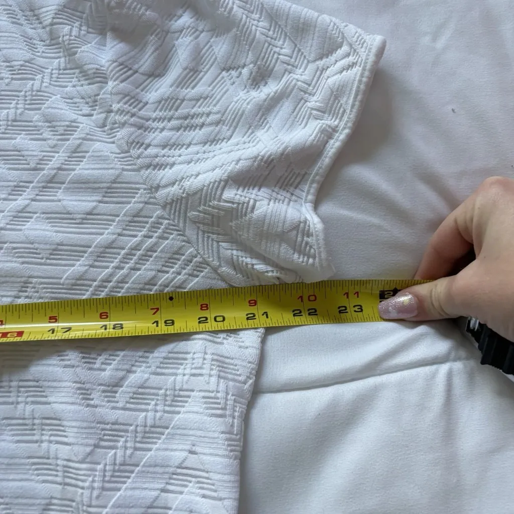 Dotti Swimwear Beach Cover Up Dress Womens Size Large White Hooded Cottagecore - Image 5