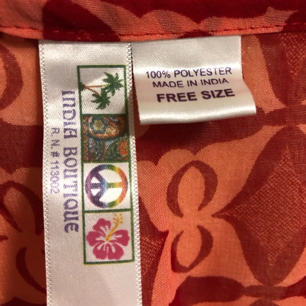 India Boutique Red Jeweled Swim Cover OS - Image 4