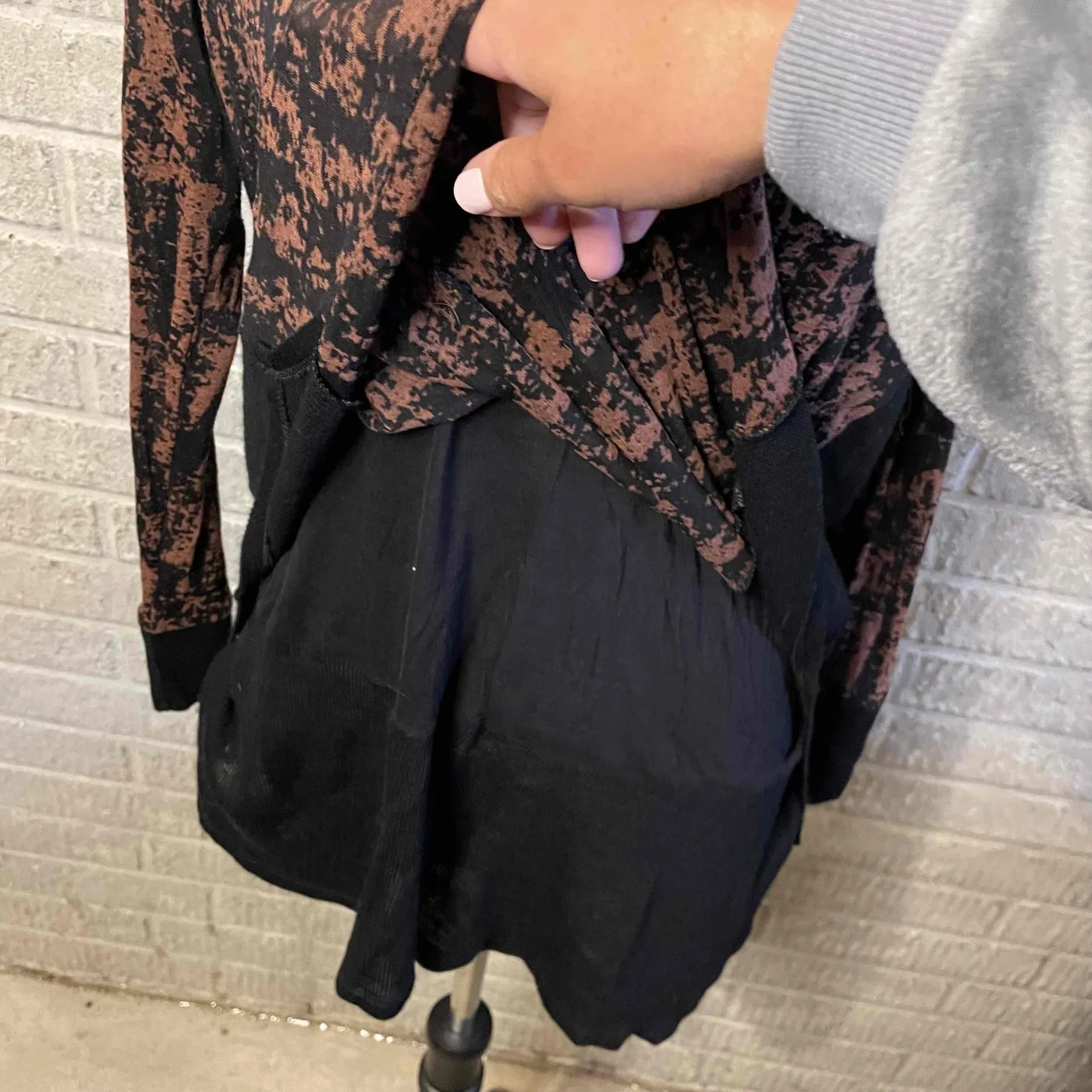 Mado Et‎ Les Autres Patterned Long Sleeve Sweater Blouse Size 3 Black - Image 2