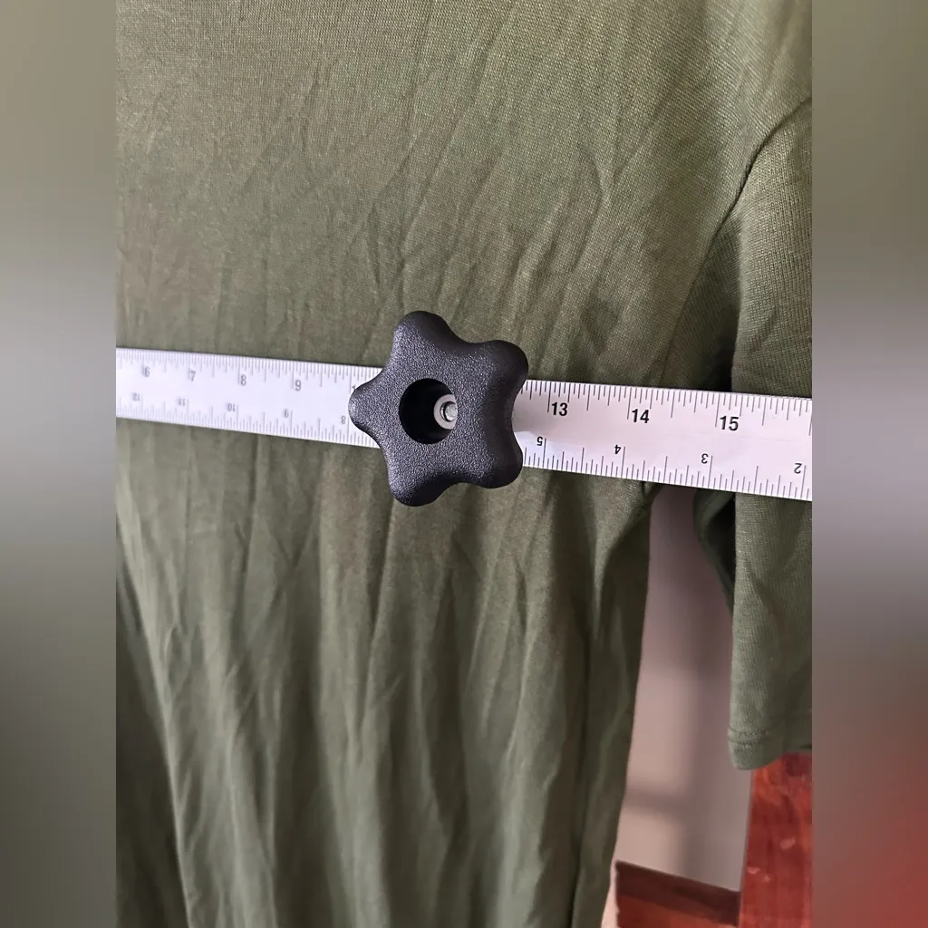 Zara Short Sleeve Jumpsuit Olive Green Size Small - Image 5