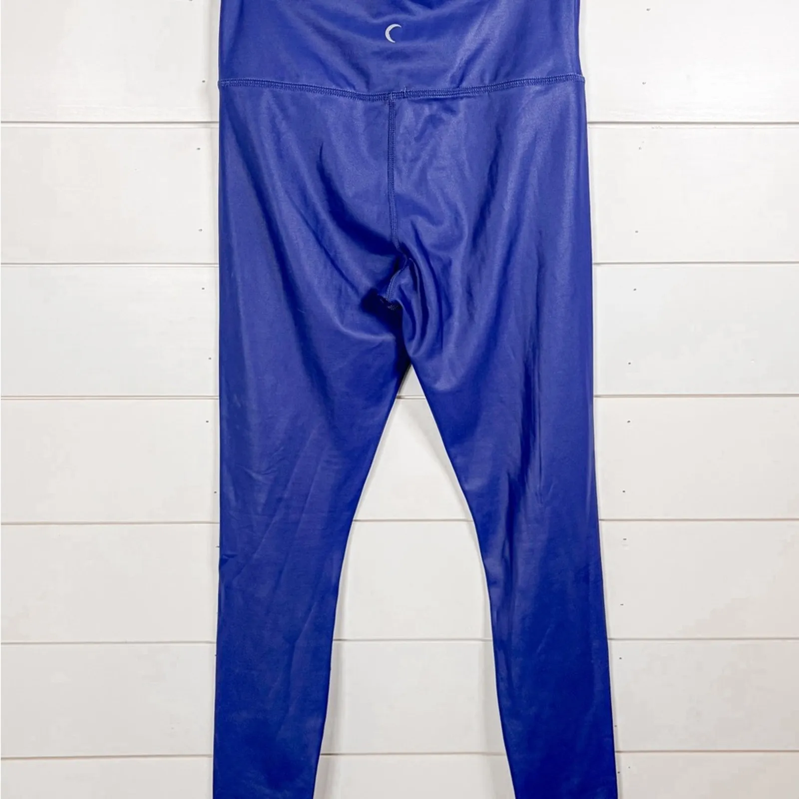 Zyia Blue Metallic High Waist Light N Tight Leggings, EUC, Size 6 - Image 9